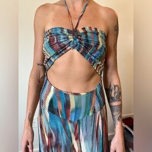12th tribe - sexy multicolor jumpsuit - size small